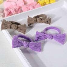 30 Pcs Girls Cute Bow Hair Ties, Colorful Elastic Bowknot Ponytail Holder Hair Accessories Set For Holiday Parties And Daily Use - Multicolor - View 5