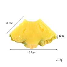 1 Unidade Réplica Realista De Frutas Fatias Em Pvc - Maçã, Limão, Abacaxi, Melancia - Modelo De Brinquedo De Comida