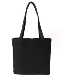 Women's Embroidered Large Bag, Literature And Art Retro Shoulder Bag, Simple Cloth Bag,  Portable Shopping Bag - 紅色 - 查看 2