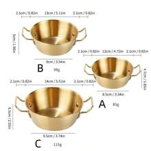 1 Stück SUS304 Edelstahl goldene Schüssel mit Griff, vielseitiges Design für Zuhause/Restaurant/Hotel/Grillen/Dessert/Bonbons/Obst/Snacks/Partys, Pastanudelschüssel, Müslischüssel, Ramensuppen-Schüssel, Küchengeschirr, Partyzubehör, Weihnachts-/Valentinstags-/Neujahrsgeschenk, Schulmaterial