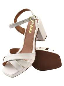 Women Heeled Sandals - White - View 3