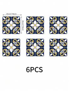 6 piezas Azulejos de pared 20*20cm autoadhesivo cocina - Multicolor - Ver 6