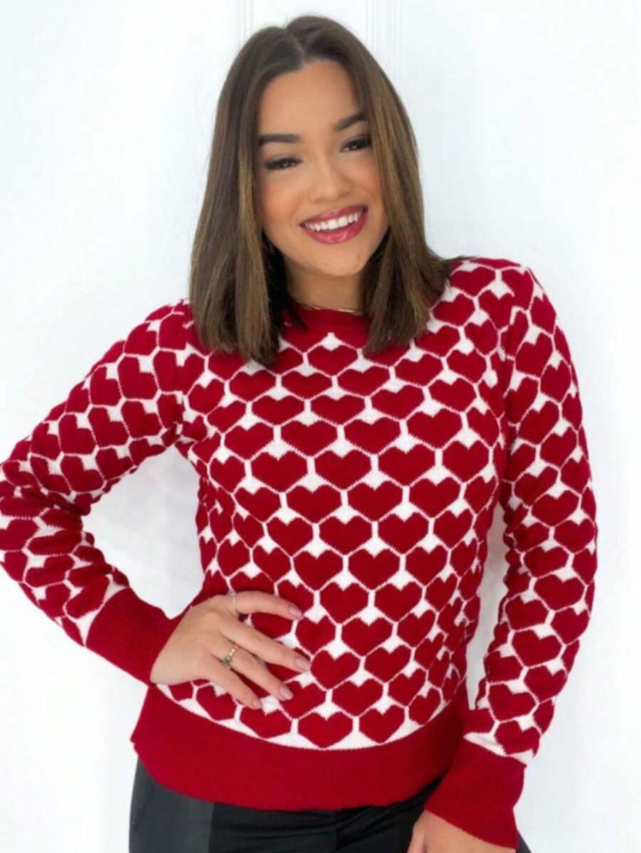 Women Knit Tops - Đỏ - Xem 1