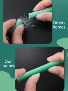 無塵水溶性粉筆,學生可以不弄髒衣服畫畫,老師可以在黑板上使用而不會散落粉筆灰塵 - 白色 - 查看 6