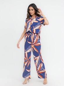 Women Two-piece Outfits - 寶藍色 - 查看 2