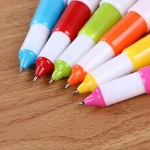 Bolígrafo Rojo Con Diseño De Píldora De Dibujos Animados, Papelería Creativa Y Extensible Para Estudiantes, 1 Ud. - Rojo - Ver 2