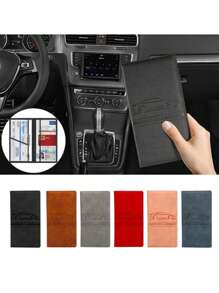 PU駕照持有人防護套卡包，用於汽車駕駛證件商務證件護照輕便攜帶信用卡ID卡白領旅行紀念日生日禮品配件禮品禮物老師商務休閒 - 黑色 - 查看 1