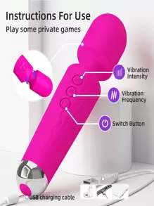 LIKETHAT Vibrador sexual sexy con vibrador clitoriano con 8 modos de vibración y 20 modos de frecuencia de vibración, potente vibrador varita de masaje personal, estimulador clitoriano, juguetes sexuales para adultos femeninos, juguetes sexuales juguetes de sexuales