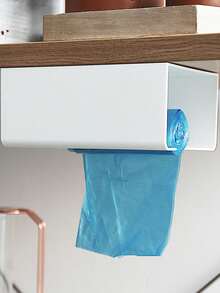 Wall-mounted Tissue Box Holder (with 2 Adhesive Pads) - Grey - View 5