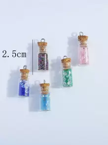 10入組diy許願瓶吊墜,隨機配色,可用於製作項鍊 - 10個顏色隨機 - 查看 2