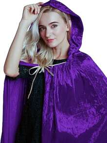 1 Capa Para Disfraz De Mago, Príncipe O Rey - Morado - Ver 2