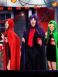 1 Capa Para Disfraz De Mago, Príncipe O Rey - Morado - Ver 3