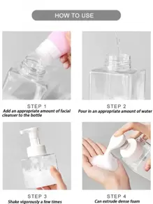 1 Peça Bomba Dispensadora de Espuma Tipo Pressão, Para Recarregar Shampoo, Sabonete Líquido, Espuma Facial, Decoração de Casa e Banheiro, Decoração de Outono, Volta às Aulas