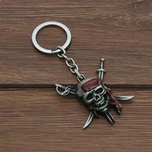 1pc Skull Design Keychain For Car Or Backpack Decoration, Small Gift - Army Green - View 3