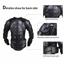 CHCYCLE Motorcycle Full Body Armor Jacket spine chest protection gear Motocross Motos Protector Motorcycle Racing Jacket - Red - View 4