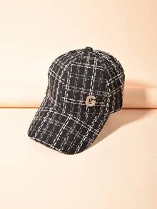 Cap Woman Baseball Cap Letter G Hard Top Baseball Cap Heavy Industry Embroidery Sun Protection Outdoor Solid Color Personalized - Black - View 5