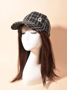 Cap Woman Baseball Cap Letter G Hard Top Baseball Cap Heavy Industry Embroidery Sun Protection Outdoor Solid Color Personalized - Black - View 2