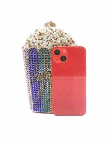 Multicolor Popcorn Crystal Clutch Bag ,Dazzling Exquisite Rhinestone Handbags Classic Rainbow Colorful Chain Evening Purse For Party,Prom Events.Best Gifts - Multicolor - View 11