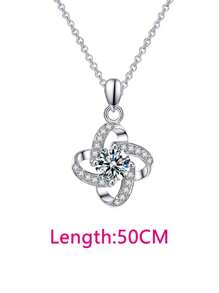 HOTNICE 1 chiếc vòng cổ tặng mẹ từ con gái, quà tặng mẹ từ con gái - vòng cổ tặng mẹ từ con trai, quà tặng trang sức cho ngày của mẹ, ý tưởng quà tặng giáng sinh cho mẹ, quà tặng sinh nhật cho mẹ, vòng cổ tặng mẹ trong hộp vòng cổ thắt nút tình yêu - bạc - Xem 5