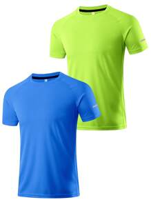 Men's Casual Short Sleeve T-Shirt And Sportswear Two-Piece Set For Outdoor Exercise, Running, Training, Pro, Quick Drying, High Elasticity Gym Clothes Men - Black - View 1