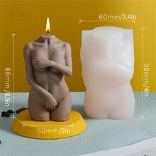 1個身體造型蠟燭矽膠樹脂模具diy製作模具,晶體環氧樹脂鑄型,芬香 - 女 - 查看 2