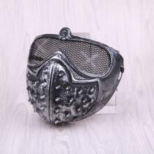 Máscara De Halloween Punk Para Cosplay De Anime, Máscara De Perro Guardián Fantasma Para Baile En La Calle Punk - Plateado - Ver 7