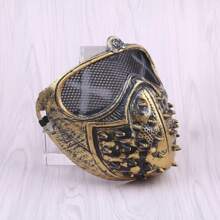 Máscara De Halloween Punk Para Cosplay De Anime, Máscara De Perro Guardián Fantasma Para Baile En La Calle Punk - Plateado - Ver 2