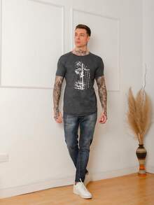 Men T-Shirts - Màu xám đen - Xem 2