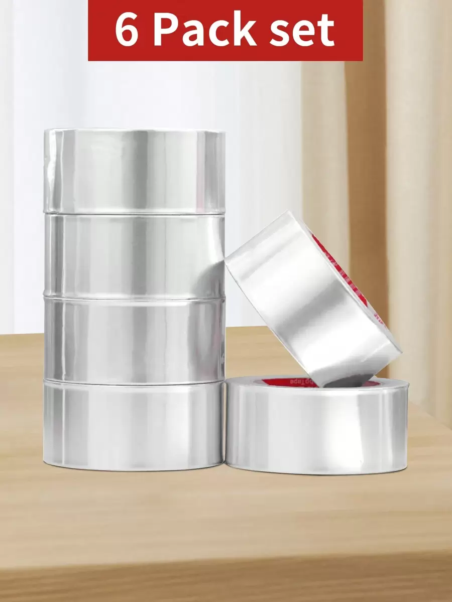 6 Rolls Of Aluminum Foil Heat Resistant Tape - 銀色 - 查看 1