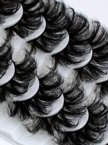 ICHICKISS 7對條紋睫毛,自然柔軟蓬鬆的貂毛3d假睫毛,為眼睛打造捲翹效果,讓眼睛看起來更具吸引力。整套含有瞬時分明效果 使眼角看起來更長且瞳孔更明亮。美容產品