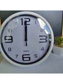 relógio de parede redondo - Branco - Visão 1
