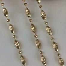 Diy Jewelry Making Material 4*10mm Ccb Spaced Small Copper Ball Handmade Chain - Pattern ccb copper bead handmade chain kc gold one meter - View 10