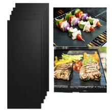 1 Roll, 2m Long, Black, Non-Stick, Teflon Bbq Grill Mat With Cutting Guide Strip, Bbq Tool - Black - View 4