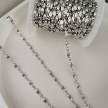 Diy Jewelry Making Material 4*10mm Ccb Spaced Small Copper Ball Handmade Chain - Pattern ccb copper bead handmade chain kc gold one meter - View 9