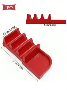 1入塑料塔可支架,適用於微波爐和洗碗機,為塔可批薩卷餅派對提供塔可支撐 - 紅色 - 查看 2