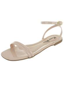 Women Flat Sandals - Màu hồng gỉ - Xem 2