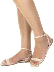 Women Flat Sandals - Màu hồng gỉ - Xem 5