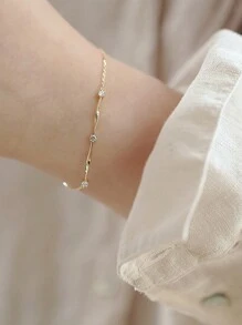 BALMORA 1pc Elegant S925 Sterling Silver Water Ripples, Twisted Wire & Decorated Bracelet For Women, Great For Daily Wearing And Gifts