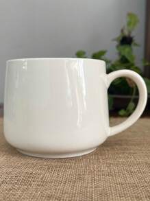 陶瓷杯,簡約風咖啡杯,適用於家庭和辦公室 - 白色 - 查看 1