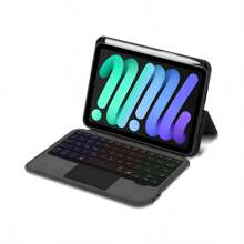 1入組黑色魔術鍵盤立式外殼套,帶觸控板背光,適用於ipad Mini 6 6代 Mini6 2021 8.3" A2567 A2568 A2569平板電腦 - iPad Mini6 2021(8.3-inch) - 查看 6