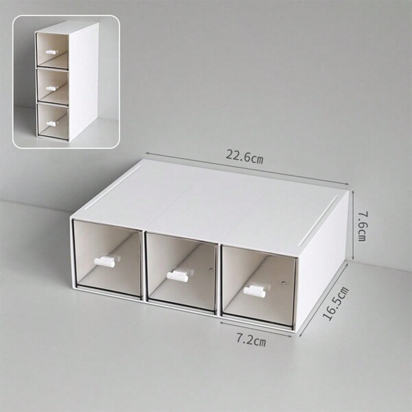 One Layer Three Drawer Desk Organizer For Stationery And Office