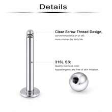 Labret Barbell 10PCS Monroe Lip Barbell Ring Helix Earring Tragus Cartilage Studs Surgical Steel Piercing Jewelry for Women Men