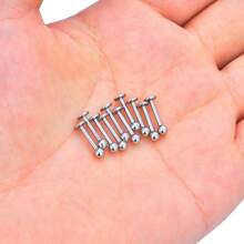 Labret Barbell 10PCS Monroe Lip Barbell Ring Helix Earring Tragus Cartilage Studs Surgical Steel Piercing Jewelry for Women Men