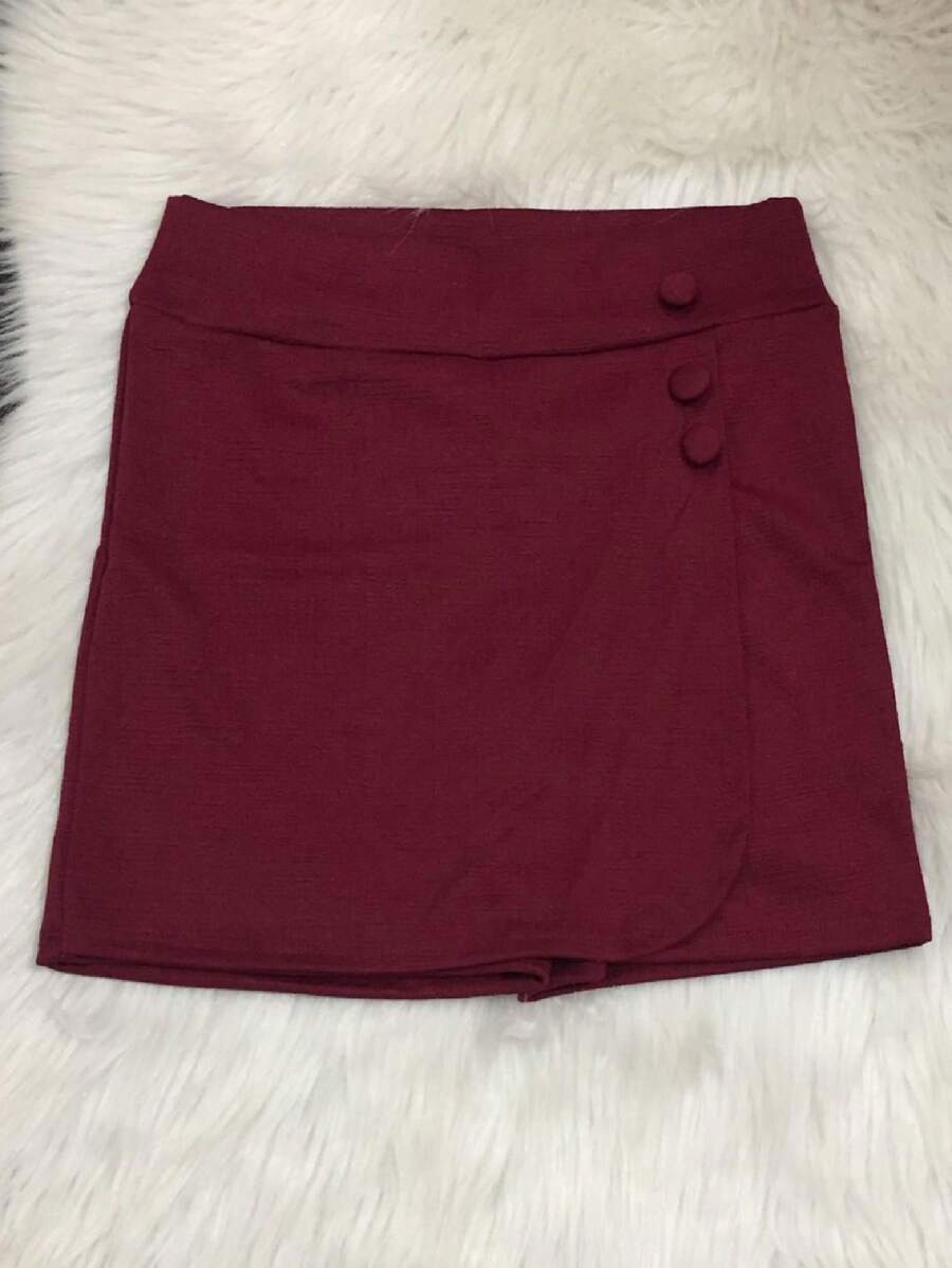 Women Shorts - Màu Đỏ Sâu - Xem 1