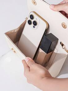 Vincy閃爍手袋亮晶晶閃閃發光，光彩奪目，優雅時尚，精緻的鑲嵌鑽石裝飾手拿包，適合參加聚會、婚禮、日常及時尚活動的晚宴包，晚禮服包，適用於派對女孩、女士，是派對、婚禮、舞會、晚餐/宴會等場合的完美選擇，非常適合女性，是最好的女士禮物 - 香檳色 - 查看 8