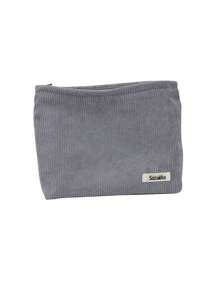 1Pc Grey Plush Zipper Cosmetic Bag, Perfect For Travel & Beauty Essentials Makeup Bag Makeup Pouch Skincare Bag Toiletry Bag Packing Cubes, Cruise Essentials Dorm Essentials, Wedding Bridesmaid Gifts, Mom Gifts, Birthday Gifts, Gifts For Friends And Teachers, Home Decor, Bathroom Living Room Bed Bathroom Organizer, Jewelry Organizer, Lip Oil Organizer,Christmas Gifts,Pouch,Travel,Gifts For Women,Women's Necessaire,Travel Essential,Pouch,Clutch / Small Handbag,Necessaire,Makeup Organizer,Makeup Organize,Pouch,Brush Holder,Mini Pouch,Large Capacity Pouch