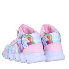 Tenis Botinha Infantil Unicornio de Luz Led Brilha+ Pulseira