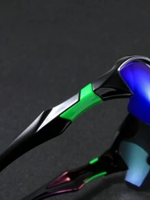 1入組男士騎行專用偏光太陽眼鏡，適用於戶外活動和街頭風格 - 綠色 - 查看 4