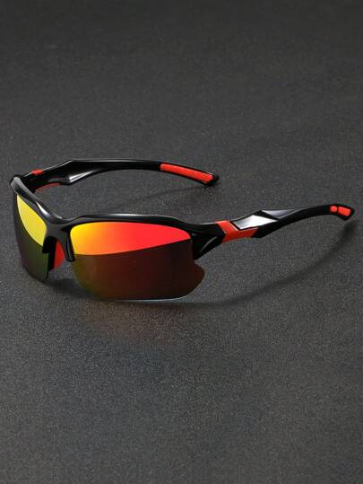 1pc Men's Polarized Sunglasses, Sports Riding Outdoor Eyewear Street Beach Accessories Sun Glasses Sunglasses Shades For Summer Beach Vacation,Outdoor,Travel