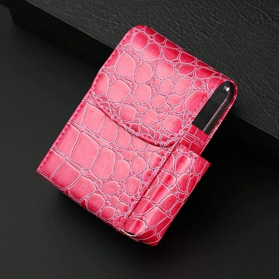 Hộp đựng bật lửa hộp thuốc lá thời trang - Món quà hoàn hảo cho người hút thuốc trong cuộc sống của bạn! Phụ kiện màu hồng - Màu Hồng Tươi - Xem 1